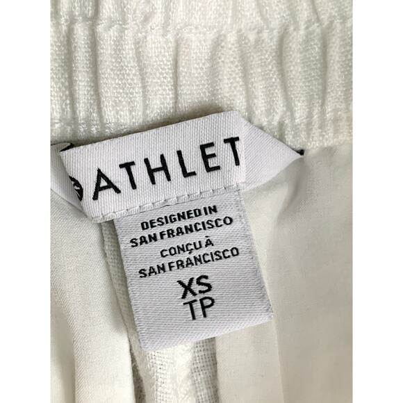New Athleta Retreat 100% Linen Wide Leg Pull On High Rise White Pants XS - Picture 6 of 10